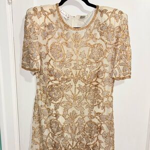 Vintage Laurence Kazar Beaded Dress PL